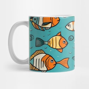 Cute fish patterns gift for kids room Mug
